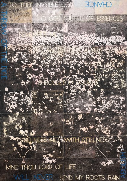 Imants Tillers Another Time, 2020; synthetic polymer paint, gouache on 32 canvasboards, nos. 111075-111106; 203.2 x 142.2 cm; enquire