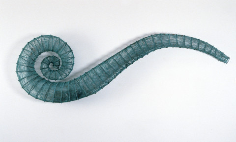Bronwyn Oliver Home of a Curling Bird, 1988; copper and lead; 60 x 180 x 2 cm; enquire