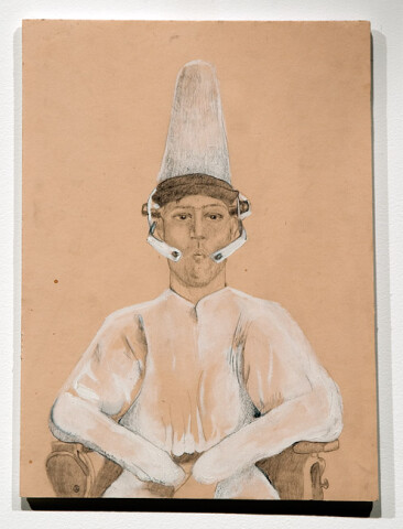 Hossein Ghaemi In moderation Ussef, 2009; gouache, pencil and the artists blood on paper; 38 x 29 cm; enquire