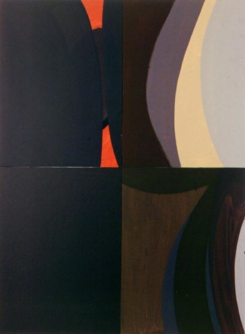 Tony Clark Lontano XXI, 2000; from the series Lontano; Acrylic on canvas board; 122 x 91.5 cm; 4 panels; enquire