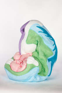 Patricia Piccinini Creche, 2025; silicone, resin; 47 x 42 x 35 cm; From a suite of 6 colour variations; enquire