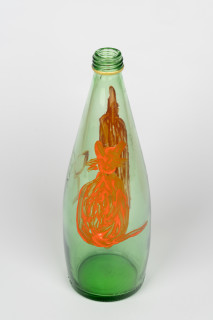 Jenny Watson Bottles, 1992; group of six assorted painted bottles; dimensions variable; enquire
