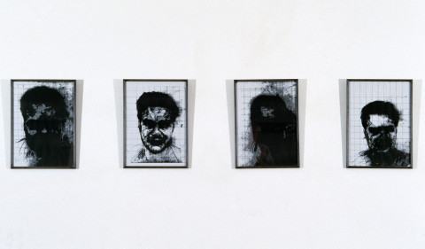 Mike Parr Reproduction Zero, 1986; A series of 14 Photocopy pieces; 30 x 40cm each; enquire