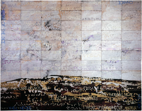 Imants Tillers Kosciusko, 2008; acrylic, gouache on 77 canvasboards nos. 80979 - 81055; 223.5 x 284.5 cm; enquire