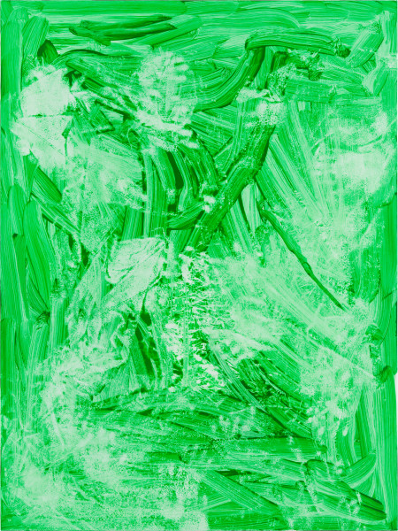 Tom Polo garden ghost, 2026; acrylic on polycotton; 182 x 138 cm; enquire