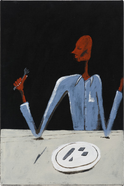 Mia Boe, Dinner Tomorrow, 2024, oil on linen, 46 x 31 cm