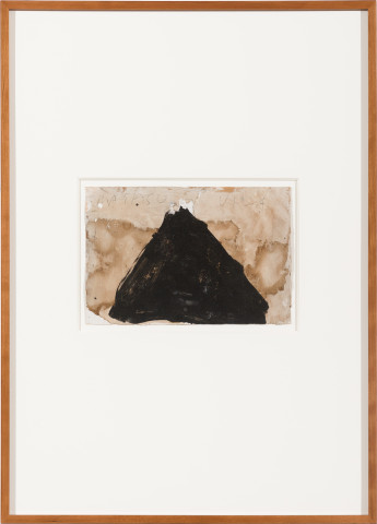 Newell Harry Untitled, 2006; bitumen wash, black and white gesso on craft paper; 71 x 51 cm; (framed); enquire