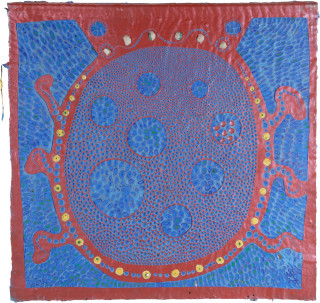 Rohan Wealleans Spider Eye Pendant, 2007; House paint on canvas; 175 x 180 cm; enquire