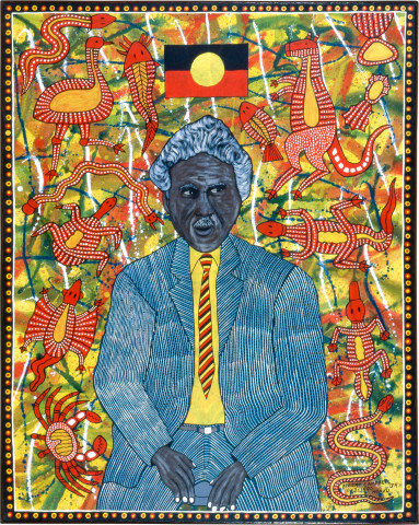 Robert Campbell Jnr Senator Bonner, 1990; acrylic on canvas; 119 x 94 cm; enquire