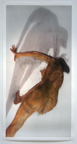 Julie Rrap Body Rub 4, 2006; archival print on watercolour paper; image size: 199 x 100cm, paper size: 210 x 110 cm; Edition of 9 + AP 1; enquire