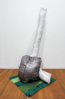 Kathy Temin Untitled (Floor Cubi), 1993; lamè, paint, stuffing, fur, massonite; dimensions variable; enquire