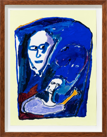 Tom Polo enter to exit (once), 2021; acrylic and gouache on paper; 37.5 x 29.5 cm; more info; enquire