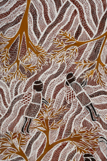 Yalmakany Marawili Burukpili (detail), 2025; 208-25; earth pigment on paper; 89.5 x 69.5 cm; enquire