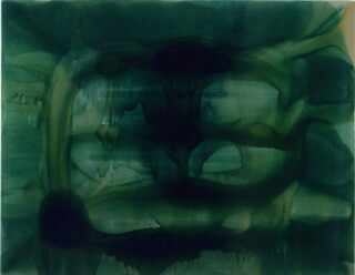 Dale Frank View from Private Lipploeskowski Bridge towards Dollarnill at 6:15am March past Palm Nursey, 2003; varnish on acrylic on canvas; 200 x 260 cm; Enquire