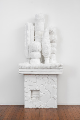 Kathy Temin Mantle Garden, 2006-2021; synthetic fur, wood, paint, perspex; 230 x 105 x 55 cm; enquire