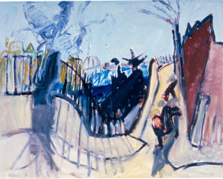 Kevin Connor Victoria Street (North and Warship), 1984; oil on Belgian linen; 122 x 152 cm; enquire