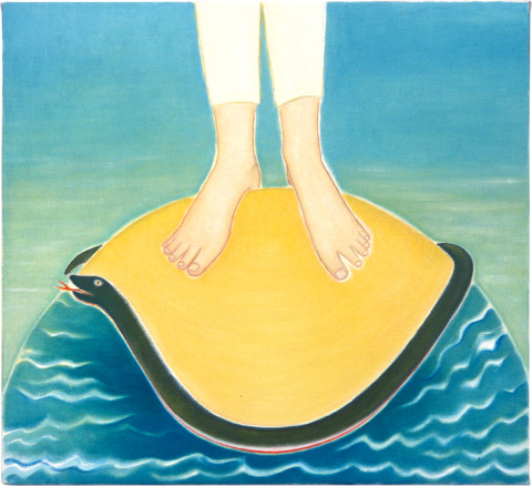 Vivienne Shark LeWitt Feet, 2001; oil on linen; 56 x 61 cm; enquire