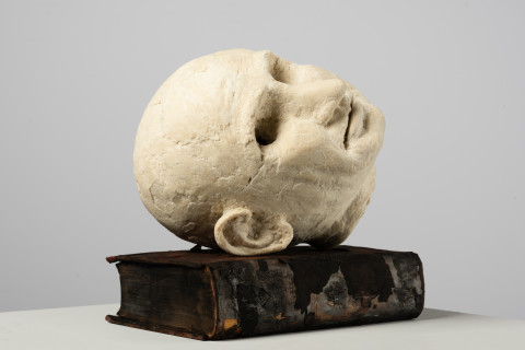 Fiona Hall Relic II, 2024; bread and burnt book; 25 x 22 x 20 cm; enquire