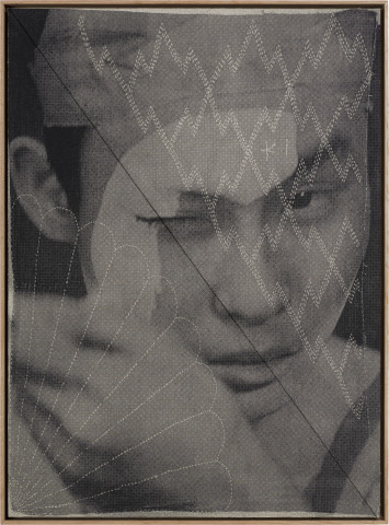 David Noonan Untitled, 2015; silkscreen on linen collage; 78 x 58 cm; enquire