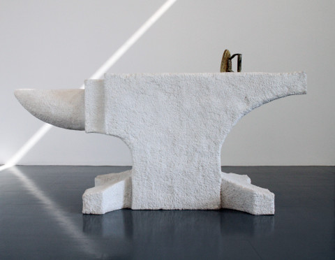 Hany Armanious Figure Eight, 2010; cast pigmented polyurethane resin, pewter; 99 x 174 x 39 cm; enquire