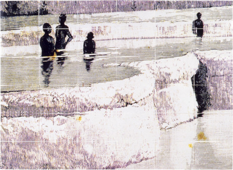 Ken Orchard Absence of Scale, 1991; (a and b); canon laser copy; two x 36 panels, each 174 x 246 cm; enquire