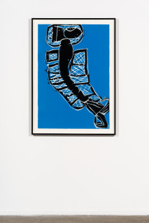 installation view; Dhambit Munuŋgurr Mäṉa at Rinydjalŋu, 2024; 5514-24; acrylic on paper; 112 x 78 cm; enquire
