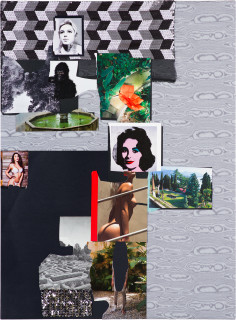 Jacqueline Fraser THE MAKING OF BEATRIZ AT DINNER 2019, 2019; collaged mixed media; 122 x 90 cm; enquire