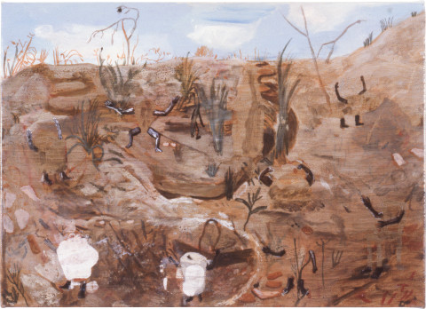 Geoff Lowe Objects, 1988; synthetic polymer paint on linen; 38 x 54 cm; enquire