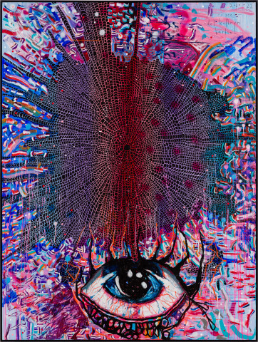 Del Kathryn Barton i see, 2020-22; acrylic, oil stick and gouache on linen; 246 x 186 cm; more info; enquire