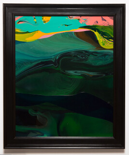 Dale Frank Conservative Institutional Beauty #7, 2013; Varnish on canvas; 87 x 74 cm; (framed); enquire