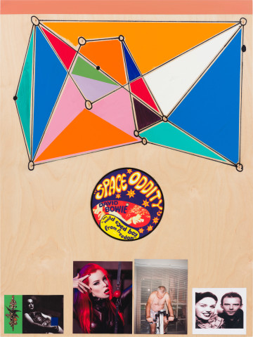Gareth Sansom Space Oddity, 2024; mixed media on plywood; 80 x 60 cm; more info; enquire