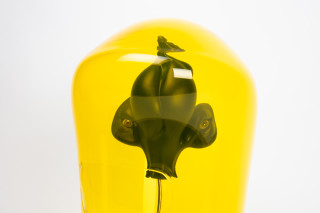 Patricia Piccinini Helmed Spirit of Determination, 2026; glass, resin, brass, concrete; 52 x 30 x 28 cm; enquire