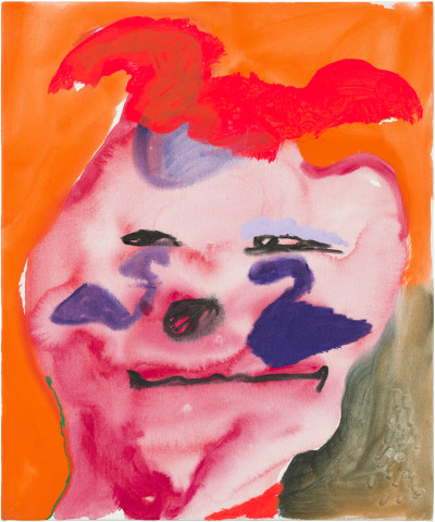 Tom Polo wise lies (circling swans), 2019; acrylic and Flashe on canvas; 62 x 52 cm; enquire