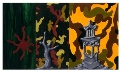 Tony Clark Chinoiserie Landscape, 1987; Oil on canvas board; 41 x 71 cm; enquire