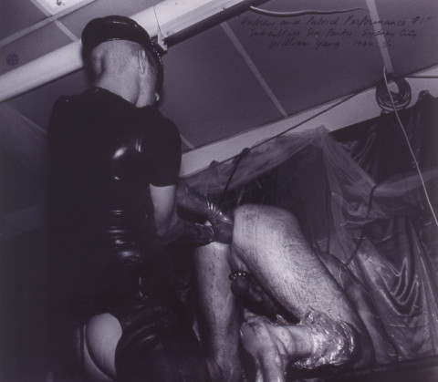 William Yang Andrew and Patrick, Performance #1, 1994; silver gelatin photograph; 51 x 60.5 cm; enquire