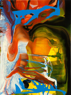 Dale Frank She was devoid of any interesting features apart from her dyslexia, 2011; varnish on canvas; 160 x 120 cm; enquire