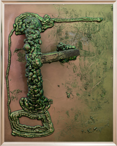 Dale Frank Guadalajara, 0; Compression foam and Harlequin paint on Perspex; 200 x 160 x 60 cm; enquire