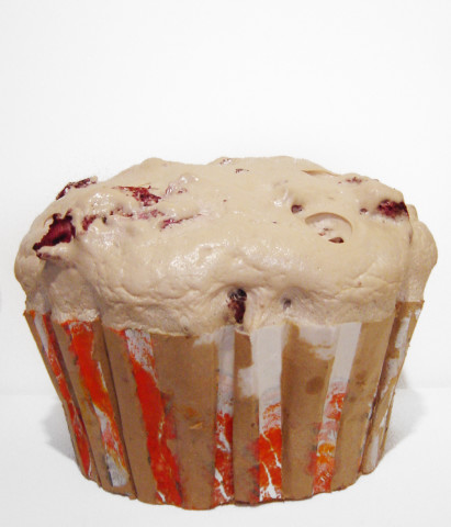 Hany Armanious Muffin # 3, 2003; expanding foam, pigment & paper; 38 x 57 x 57 cm; enquire