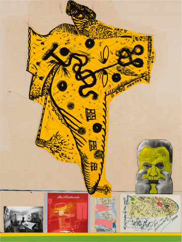 Gareth Sansom The Aristocrats, 2021; mixed media on plywood; 80 x 60 cm; more info; enquire