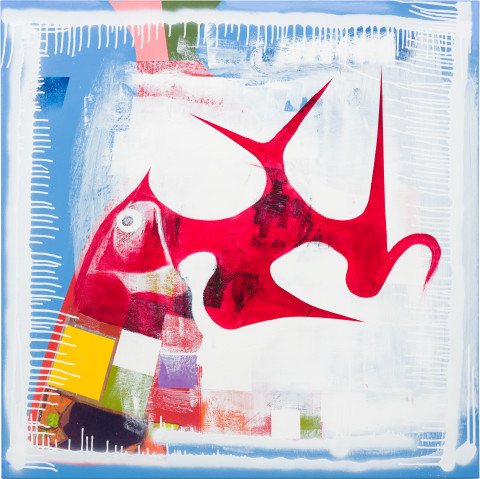 Gareth Sansom Arabesque #1, 2024; oil and enamel on linen; 111.76 x 111.76 cm; more info; enquire