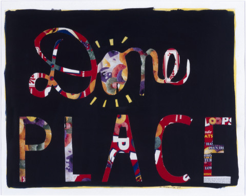 Noel McKenna Breakfast, Done Place, 1996; collage, watercolour; 29.6 x 38.4 cm; enquire