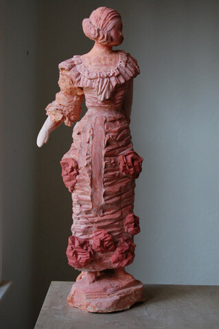 Linda Marrinon Debutante, 2009; tinted plaster, muslin; 74 x 24 x 21 cm; enquire