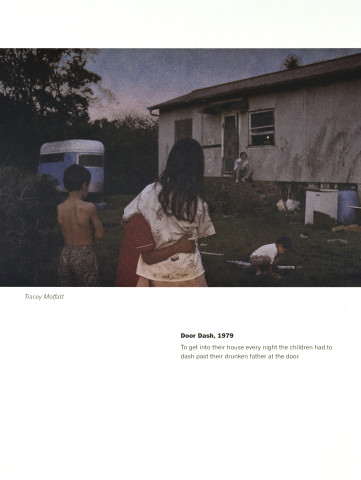 Tracey Moffatt Door Dash, 1979, 1999; from the series Scarred For Life II; offset lithograph; 80 x 60 cm; Edition of 60 + AP 10; Enquire