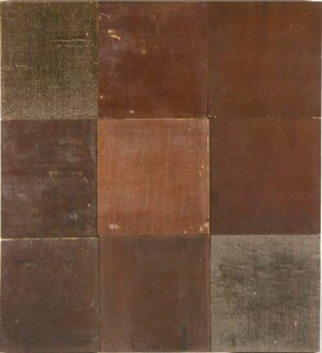 Rosalie Gascoigne Earth 5, 1999; The series comprises ten panels; 106.5 x 97.5 cm; enquire