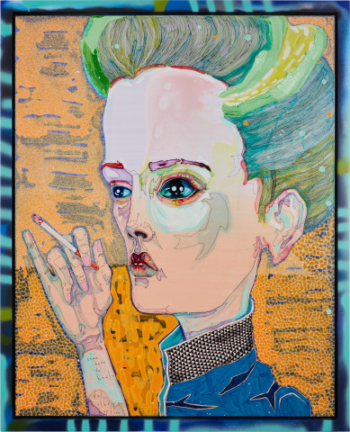 Del Kathryn Barton i came here to heal, 2019; oil and acrylic on French linen, hand finished frame; 102 x 81.5 cm; Enquire