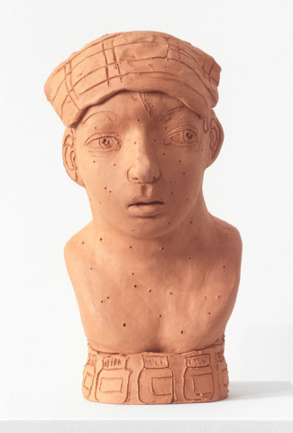 Linda Marrinon Sick Man, 1994; terracotta; 36.5 cms high; enquire