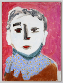 Angela Brennan Boy with polka dot ruff, 2006; acrylic on canvas board; 41 x 30.5cm (unframed), 43 x 33 (framed); enquire
