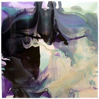 Dale Frank Ululate Brachiocephalic Brain Wave Dead March, 2007; varnish on canvas; 200 x 200 cm; enquire