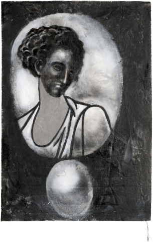 Tony Clark Design for a Portrait Jewel (M.), 2015; acrylic on canvas; 99 x 68 cm; enquire