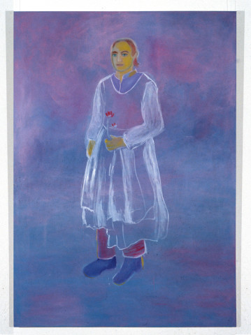 Angela Brennan Kim Lycos as St Augustine, 1994; oil on canvas; 230 x 152 cm; enquire